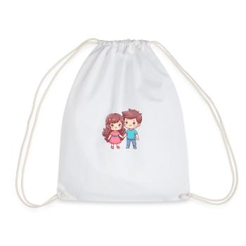 Couple de bandes dessinées - Sac de sport léger - blanc - Devant
