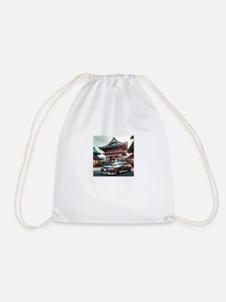 JDM Temple - Drawstring Bag - white