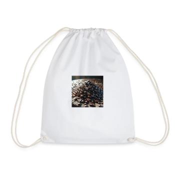 Coffee beans - Drawstring Bag - white - Front