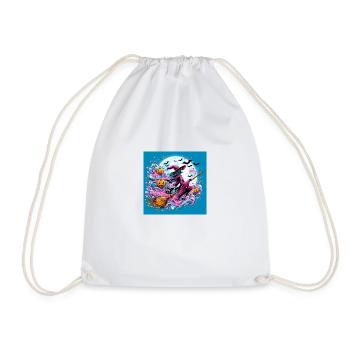 1000005326 - Drawstring Bag - white - Front