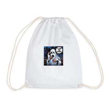 I'll Boo You Tonight Ghost Halloween Horror Shirt - Drawstring Bag - white - Front