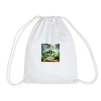 Fish, perch - Drawstring Bag - white - Front