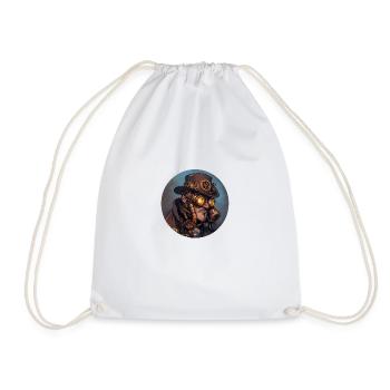 Steampunk style: nostalgia meets technology - Drawstring Bag - white - Front