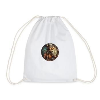 Steampunk technology: Retro meets future - Drawstring Bag - white - Front