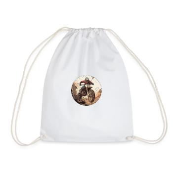 Motocross adventure for real adrenaline junkies - Drawstring Bag - white - Front