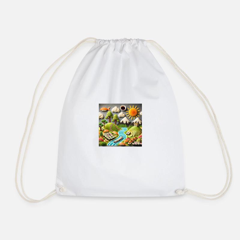 Sushi - Drawstring Bag - white