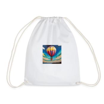 Above - Drawstring Bag - white - Front