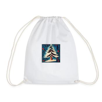 Christmas tree - Drawstring Bag - white - Front