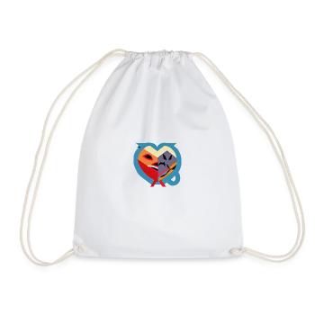 Two faces of the heart - Drawstring Bag - white - Front