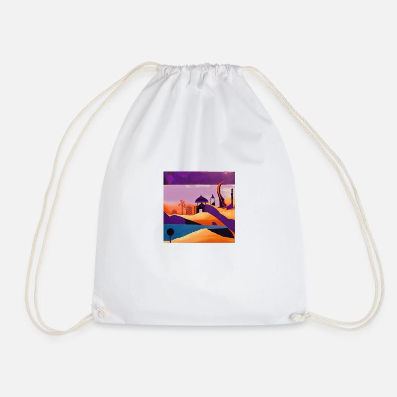 Desert Life - Drawstring Bag - white