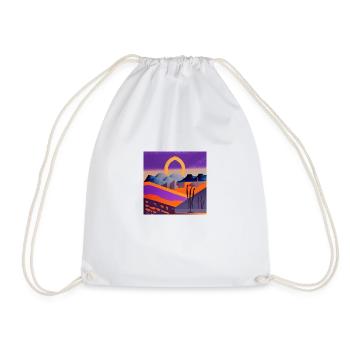 Desert Night - Drawstring Bag - white - Front