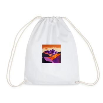 Desert at sunset - Drawstring Bag - white - Front