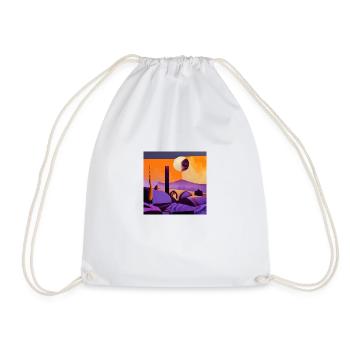 Desert in the moonlight - Drawstring Bag - white - Front