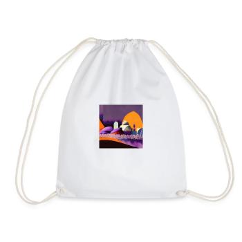 Desert in the Dawn - Drawstring Bag - white - Front