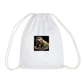 SLOW LANE - Drawstring Bag - white - Front