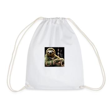 Life in the sloth lane - Drawstring Bag - white - Front