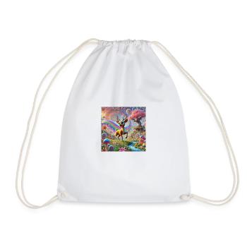 WONDER DEER 2 - Drawstring Bag - white - Front