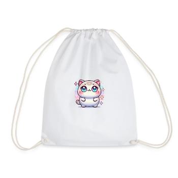 CHAT KAWAII <3 - Sac de sport léger - blanc - Devant