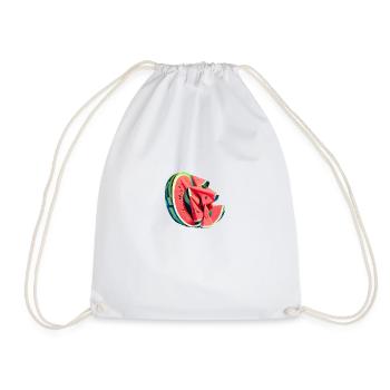 Pastèque en morceaux - Sac de sport léger - blanc - Devant