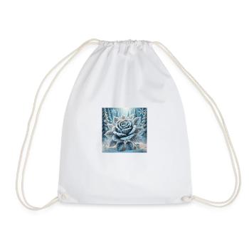 Winter Rose Z - Drawstring Bag - white - Front