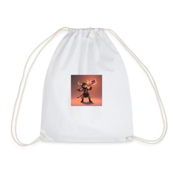 Smooth gradient transition warm golden hour light - Drawstring Bag - white - Front