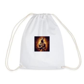 Dieu égyptien Anubis avec croix Ankh - Sac de sport léger - blanc - Devant