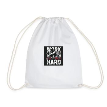 Work Hard - Motivation Fitness Musculation - Sac de sport léger - blanc - Devant