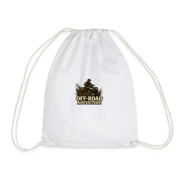 Off-Road Adventure – Mud ATV Power Ride - Drawstring Bag - white - Front