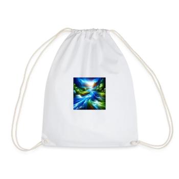 Rivière qui coule - Sac de sport léger - blanc - Devant