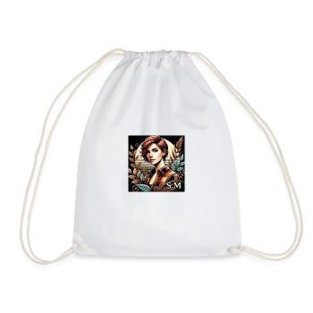 Strong Woman Botanical Art - Drawstring Bag - white - Front
