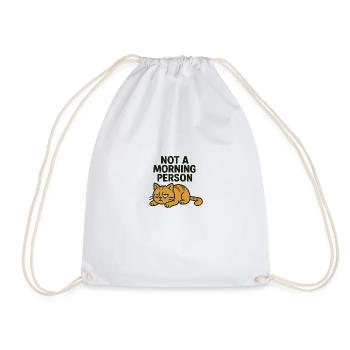 Chat fatigué - Sac de sport léger - blanc - Devant