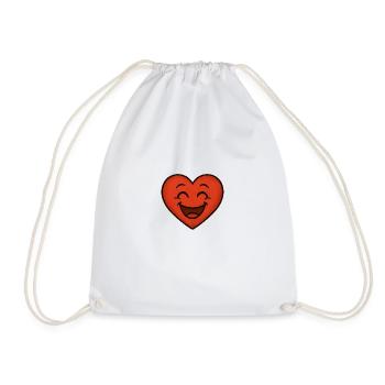 Rire du fond du cœur – Quand l’amour rend heureux - Sac de sport léger - blanc - Devant