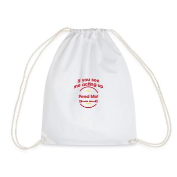 Feed me! - Drawstring Bag - white - Front