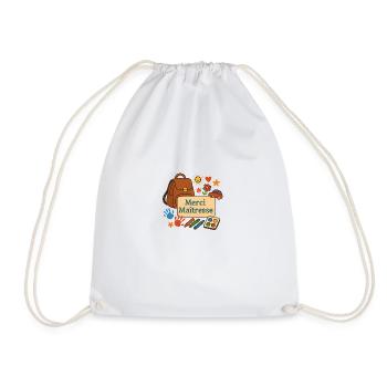 Merci maitresse - Sac de sport léger - blanc - Devant