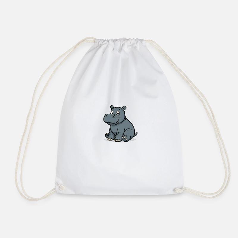Hippopotame mignon - Sac de sport léger - blanc