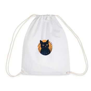Chat Porté #4 - Musicien - Sac de sport léger - blanc - Devant