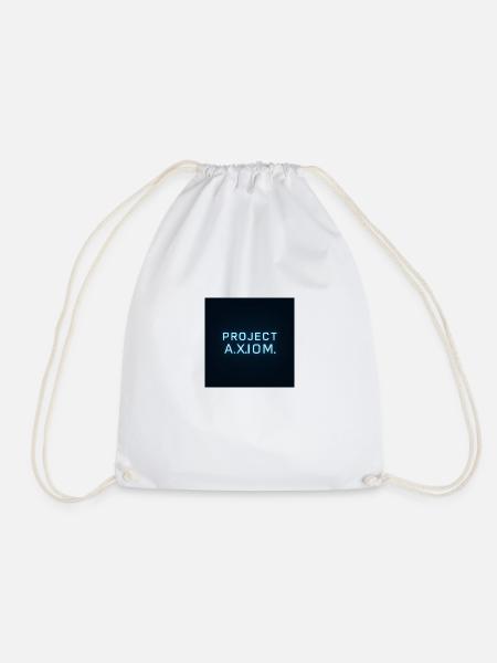 axiom logo cleaned - Drawstring Bag - white