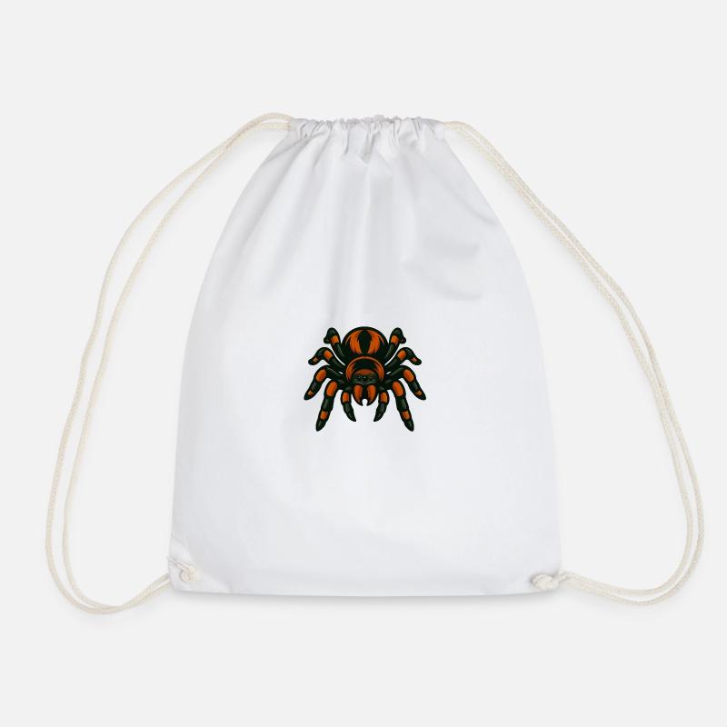 Tarentule Orange Noir Rayé - Sac de sport léger - blanc