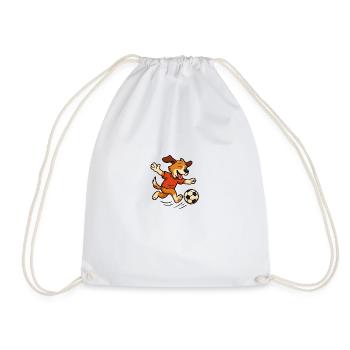 Chien de football - Sac de sport léger - blanc - Devant