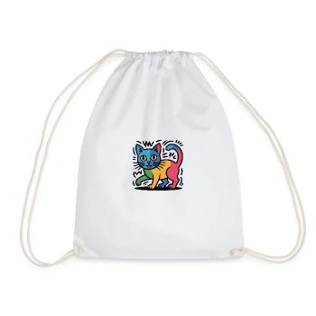 Chat du Street Art - Sac de sport léger - blanc - Devant