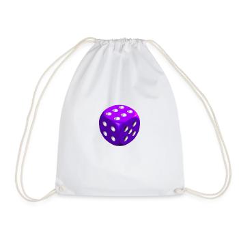 Purple die 4 5 6 - Drawstring Bag - white - Front