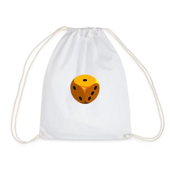 Orange die 1 2 3 - Drawstring Bag - white - Front