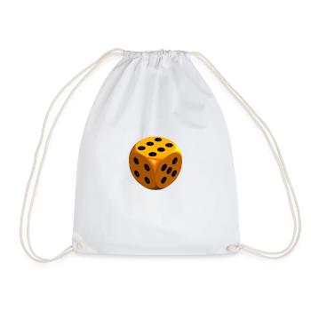 Orange die 4 5 6 - Drawstring Bag - white - Front
