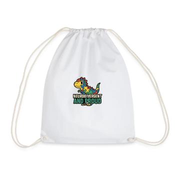 Neurodivergent and Proud - Drawstring Bag - white - Front