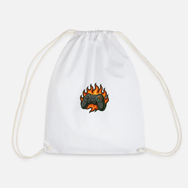 Flammes de la manette - Sac de sport léger - blanc