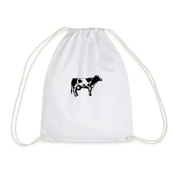 logo de vache - Sac de sport léger - blanc - Devant
