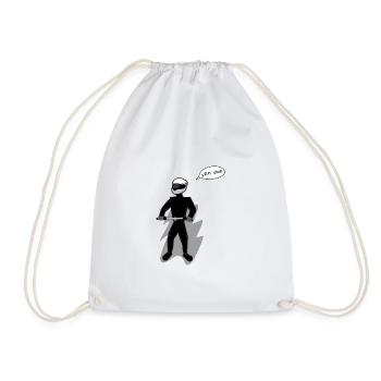 Hobby biker - Drawstring Bag - white - Front