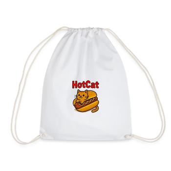 Illustration de hot-dog pour chat chauffé - Sac de sport léger - blanc - Devant