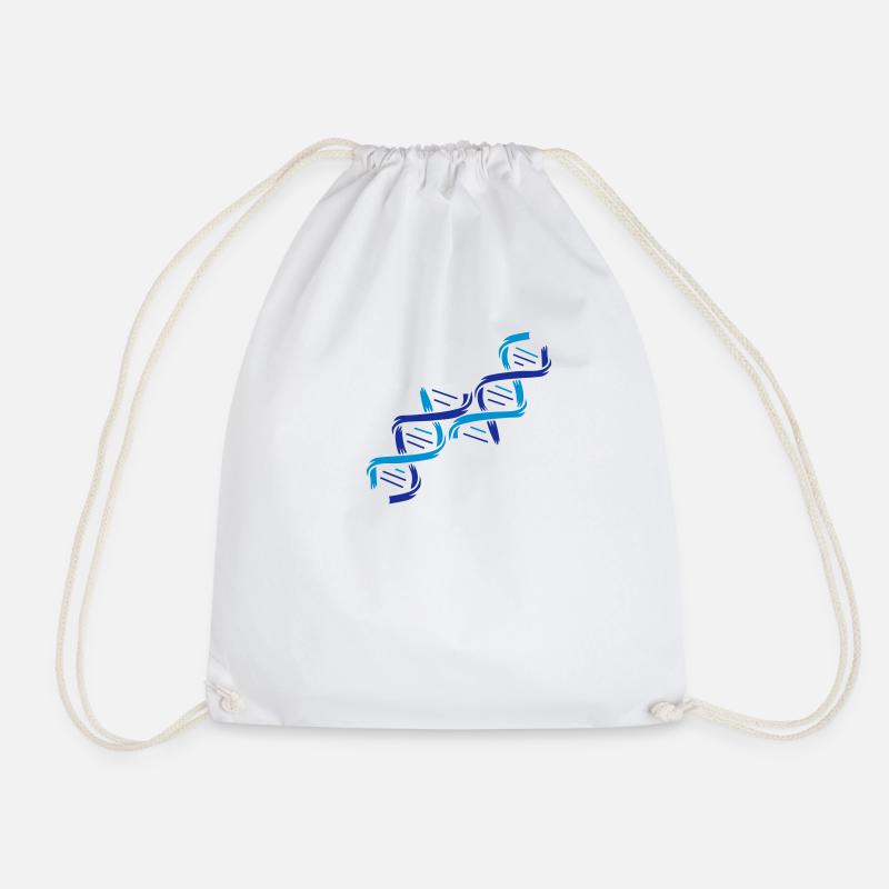 The structure of a DNA molecule - Drawstring Bag - white
