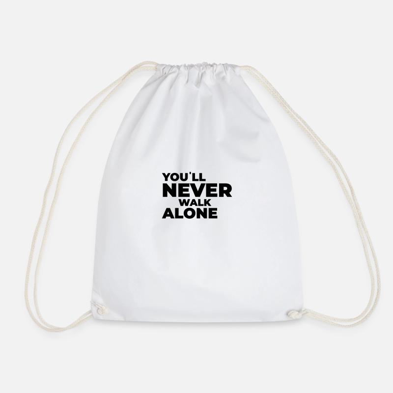 vous ne marcherez jamais seul - imprimer - Sac de sport léger - blanc
